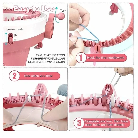 SENTRO Knitting Machine 40 Needles, Smart Weaving Loom Round Knitting Machines - Picture 2 of 7